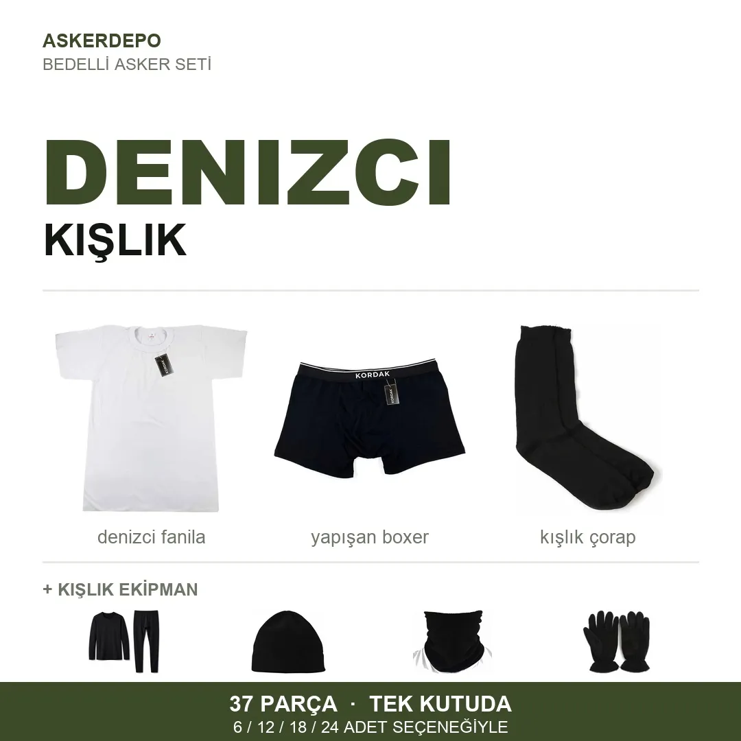 Denizci Kışlık Bedelli Asker Seti
